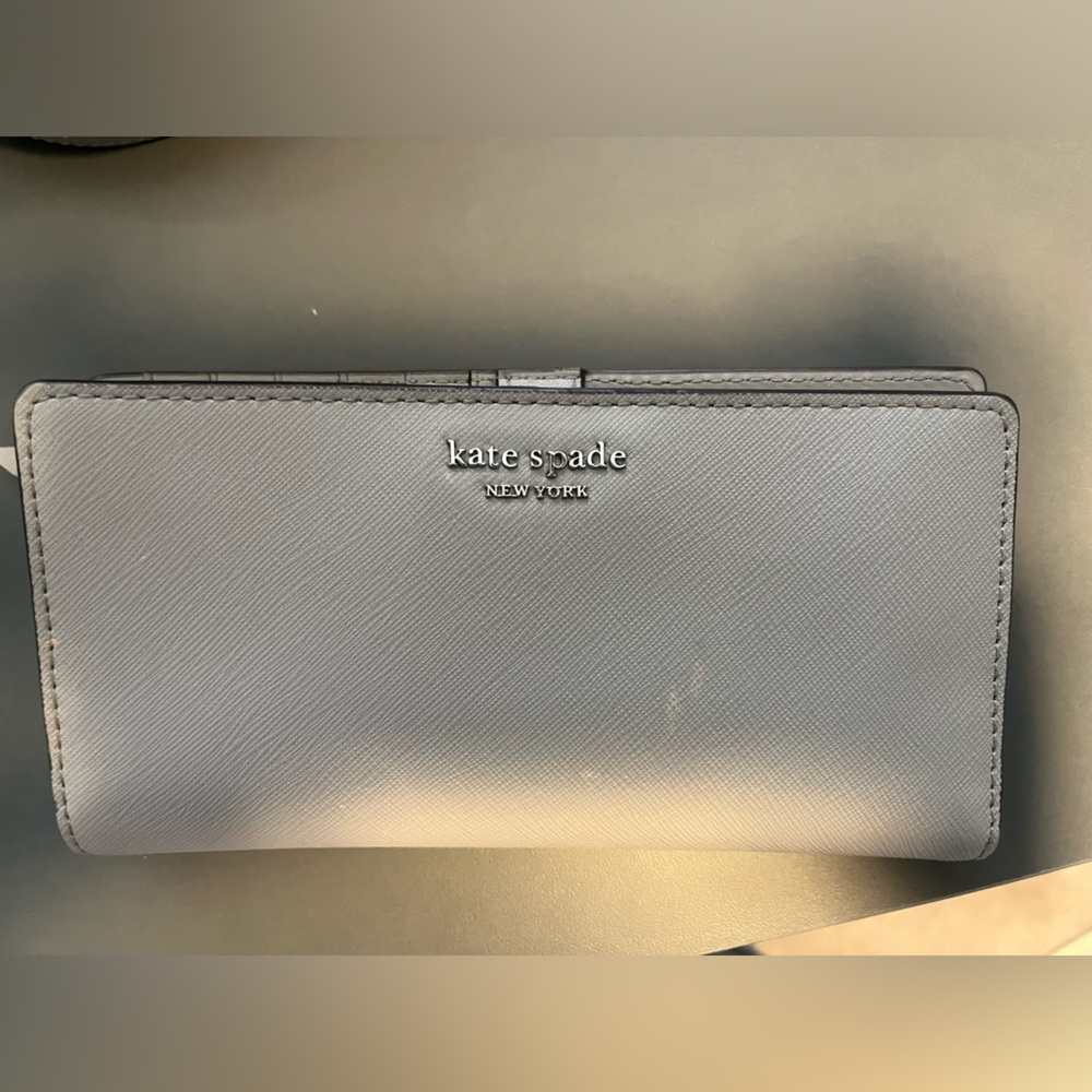Kate Spade gray wallet.